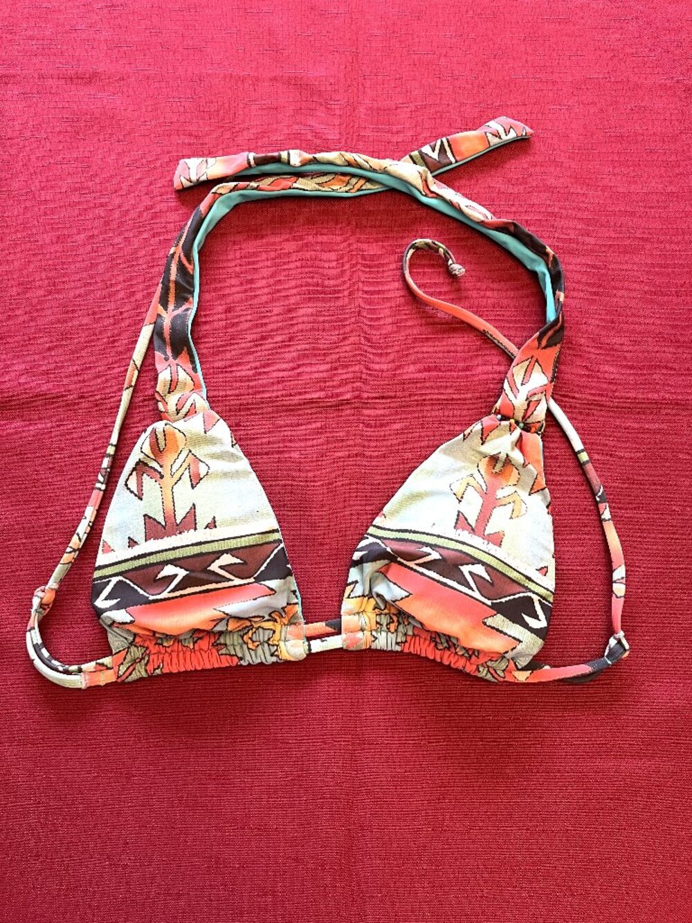 Ale By Alessandra Aztec Print Bikini Top Size XS